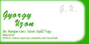 gyorgy uzon business card